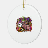 Halloween Pigs Keramik Ornament (Links)