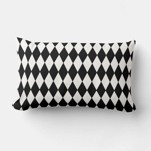 Halloween Pillow-Harlequin Diamonds Lendenkissen (Vorderseite)