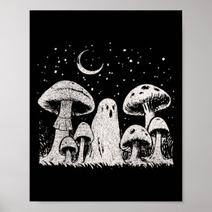 Halloween-Pilz-Geist Vintage-Grunge-90-Ästhetik Poster