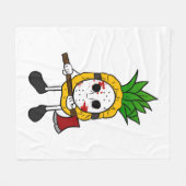 Halloween Pineaple Fleecedecke (Vorderseite (Horizontal))