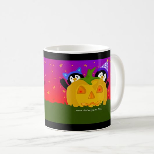 Halloween Pinguine Kaffeetasse (VorderseiteRechts)