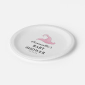 Halloween Pink a Baby Braut Babydusche Pappteller (Schrägansicht)