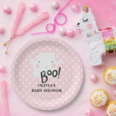 Halloween Pink Baby Dusche Little Boo Ghost Pappteller (Party)
