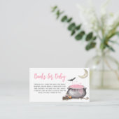 Halloween Pink Baby ist das Brechen von Büchern fü Begleitkarte (Stehend Vorderseite)