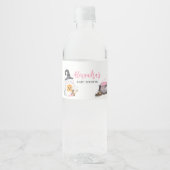Halloween Pink Baby ist eine Baby-Dusche Wasserflaschenetikett (Vorderseite)