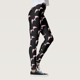 Halloween Pink Bats Muster Leggings