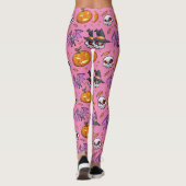 Halloween (pink), Cooler Cartoon Leggings (Rückseite)