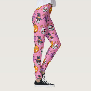 Halloween (pink), Cooler Cartoon Leggings