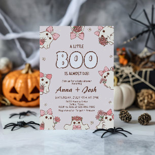 Halloween Pink ein wenig Boo ist wegen Babydusche Einladung