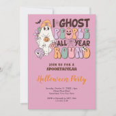 Halloween Pink Einladung (Vorderseite)