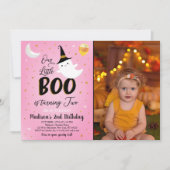 Halloween Pink Ghost Geburtstag Einladung (Vorderseite)