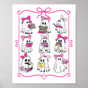 Halloween Pink Ghost mehr Bücher lesen Spooky Boo  Poster