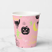 Halloween-Pink Pappbecher (Rückseite)