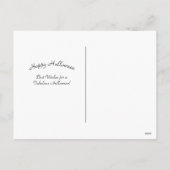 Halloween Pink Pumpkin Floral Feiertagspostkarte (Rückseite)