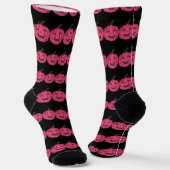 Halloween Pink Pumpkin Socken (Gewinkelt)