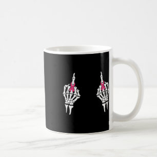 Halloween Pink Ribbon Breast Cancer Middle Finger Kaffeetasse