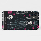 Halloween Pink Roses Top Hat Personalisiert Case-Mate iPhone Hülle (Rückseite (Horizontal))