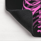 Halloween Pink Skeleton Rib Käfig Mousepad (Ecke)