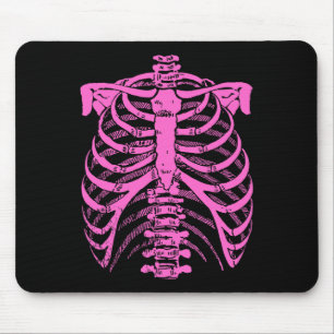 Halloween Pink Skeleton Rib Käfig Mousepad