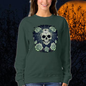 Halloween Pink Skulls & Rose Spooky Sweatshirt