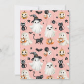 Halloween Pink Spooky Einladung 1. Geburtstag (Rückseite)