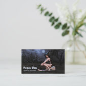 Halloween Pinup Girl in der Mondlicht-Visitenkarte Visitenkarte (Stehend Vorderseite)