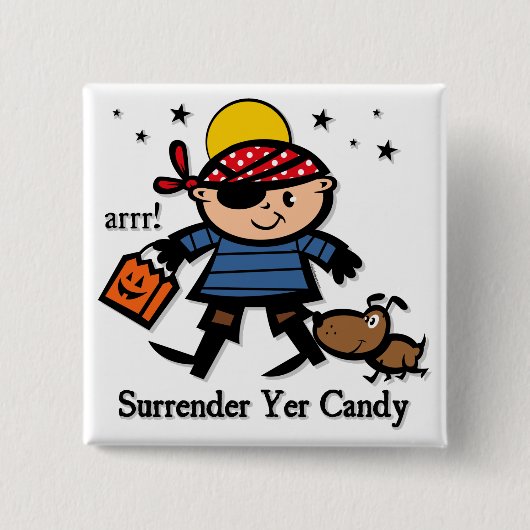 Halloween-Pirat Button (Vorderseite)