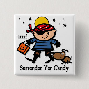 Halloween-Pirat Button
