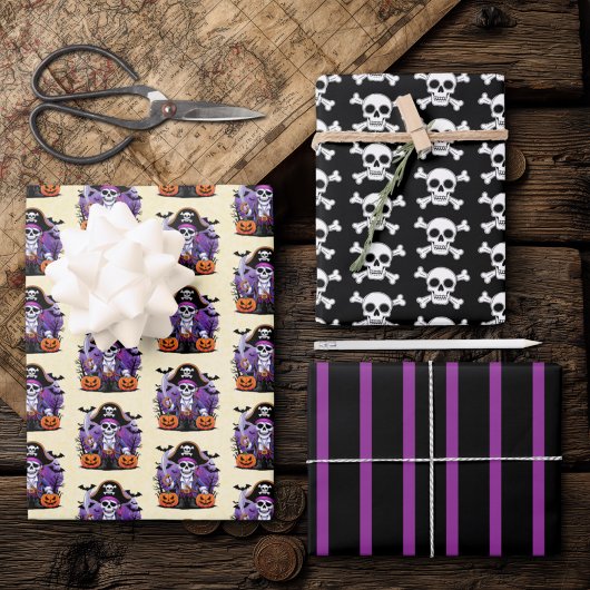 Halloween-Pirat-Thema Geschenkpapier Set