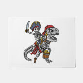 Halloween Pirate Dinosaur Skeleton Fußmatte (Vorderseite)