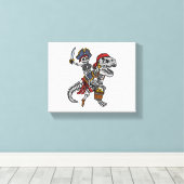Halloween Pirate Dinosaur Skeleton Leinwanddruck (Insitu (Holzboden))
