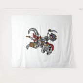 Halloween Pirate Dinosaur Skeleton Wandteppich (Vorderseite (Horizontal))