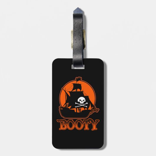 Halloween Pirate Hintern Gepäckanhänger (Rückseite vertikal)