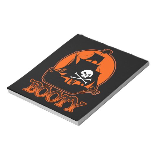 Halloween Pirate Hintern Notizblock (Rotiert)