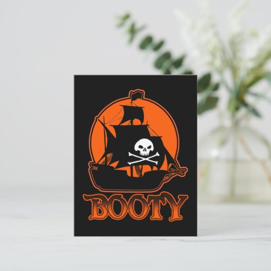 Halloween Pirate Hintern Postkarte (Stehend Vorderseite)
