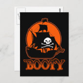 Halloween Pirate Hintern Postkarte (Vorne/Hinten)