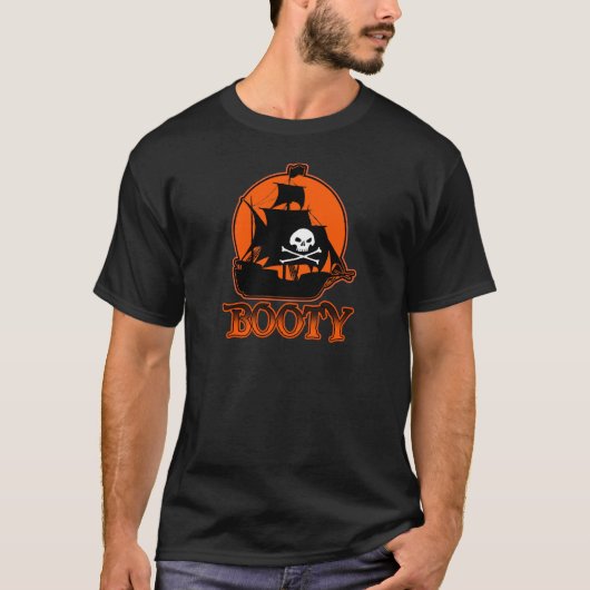 Halloween Pirate Hintern T-Shirt (Vorderseite)