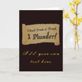 Halloween Pirate Plunder Karte (Gelbe Blume)