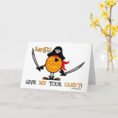 Halloween Pirate Pumpkin Karte (Gelbe Blume)