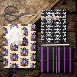 Halloween Pirate Themed  Geschenkpapier Set