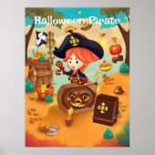 Halloween Pirate Treasure Hunt AI Generativ Poster (Vorne)