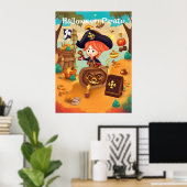 Halloween Pirate Treasure Hunt AI Generativ Poster (Heimbüro)