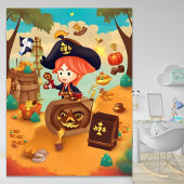 Halloween Pirate Treasure Hunt AI Generativ Poster