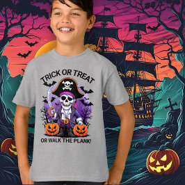 Halloween Pirate Trick or Treat or Walk the Plank T-Shirt