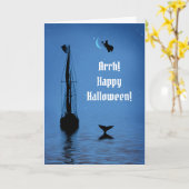 Halloween Pirate und Hexenmeer Karte (Gelbe Blume)