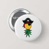 Halloween Pirate Upside Down Ananas Swingers Li Button (Vorne & Hinten)