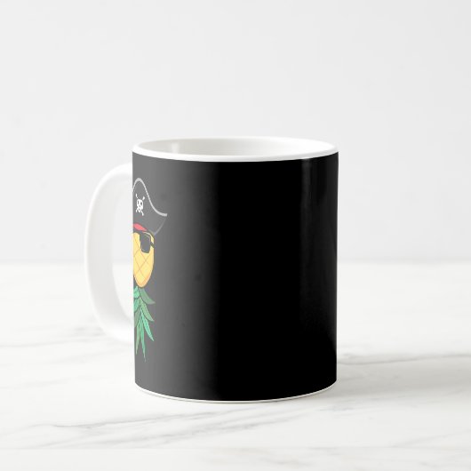 Halloween Pirate Upside Down Ananas Swingers Li Kaffeetasse (Vorderseite Links)