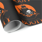 Halloween-Piraten-Hintern Geschenkpapier (Rolleneckpunkt)