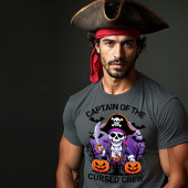 Halloween Piratenkapitän der verfluchten Crew T-Shirt