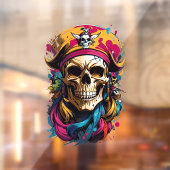 Halloween-Piratenschädel Fensteraufkleber (Blatt 2)